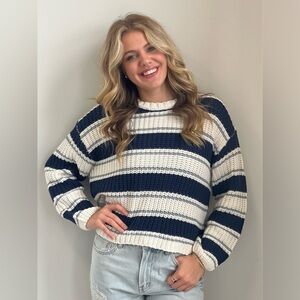 Z Supply Stripe Knit Sweater Size Small